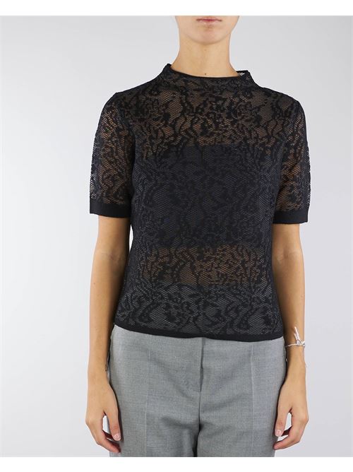 Lace effect jacquard turtleneck sweater Twinset TWIN SET | Sweater | TP30106